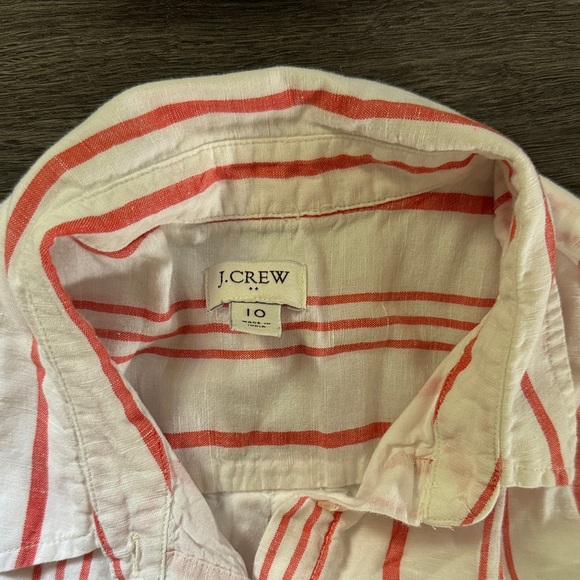 J. Crew Sleeveless Red and White Striped Midi Dress - Picture 2 of 5